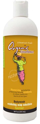 Organic Excellence Spearmint Body Wash For All Skin Types - Natural Soap Alternative - Sulphate and Paraben Free[Amazon-developed Certification] Compact by Design