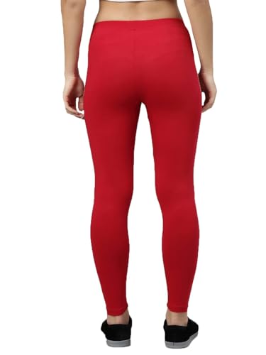 Image of ZAYANQA Combo of 2 Slim Fit Women /Girls Solid Stretchable Cotton Ankle Length Leggings with Ultrasoft Wide Elastic Waistband |Comfortable |Fashionwear|