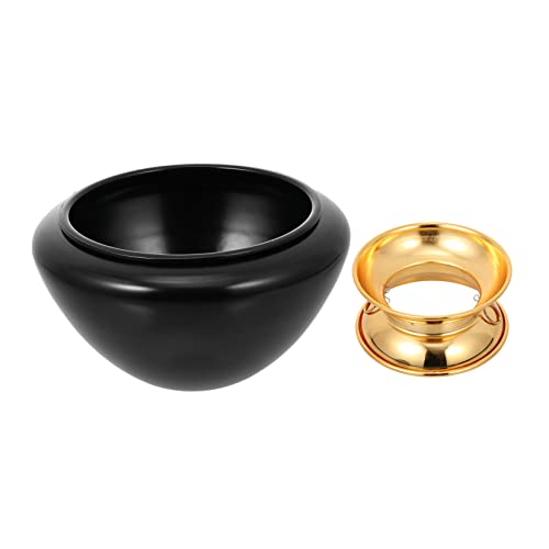 Holibanna 1pc Black Meditation Singing Bowl Sound Bowl for Yoga and Home Decor Polished Design for Calmness present for Yoga Enthusiasts Craftsmanship