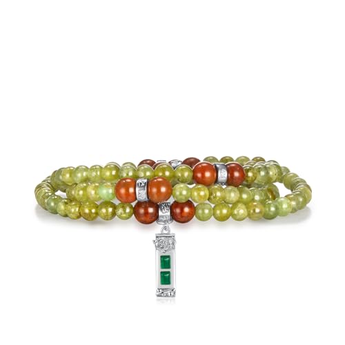 Image of Five Elements 18K Gold Vermeil 3 Layered Crystal Gemstone Beads Bracelet & Necklace for women Solid 925 Sterling Silver 18K Gold or White Gold Plated jewelry