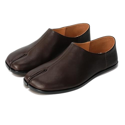 Image of UBWDU Split Toe Shoes Tabi Shoes Women Wide Width Round Toe Ballet Flats for Women
