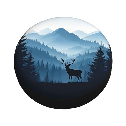 Image of IBILIU Pink Flamingo Spare Tire Cover,Bird Palm Trees Sunset Animal Tire Cover Wheel Protectors Weatherproof Universal Fit for Cars Trailer RV SUV Camper Truck - 15 Inch
