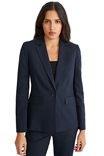 Preisvergleich Produktbild C&A Damen Blazer Viskose / Stretch / Polyester Slim Fit dunkelblau 42