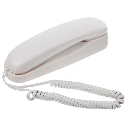 Teléfono fijo colgado ULTECHNOVO blanco compacto vintage miniatura 1