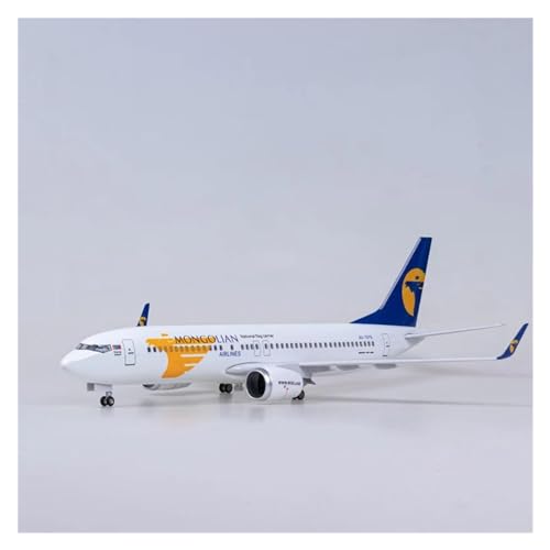 Modelo de avión de aviación Mongolia Air B737 miniatura clásica decorativa de 47 cm