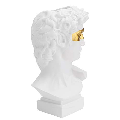 Cabilock 1 Unidade Cabeça De Gesso De Resina Coquete Vaso De Flores De Escultura Bonsai De Vasos De