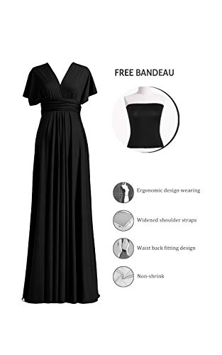Image of 72styles Infinity Dress with Bandeau, Convertible Bridesmaid Dress, Long, Plus Size, Multi-Way Dress, Twist Wrap Dress
