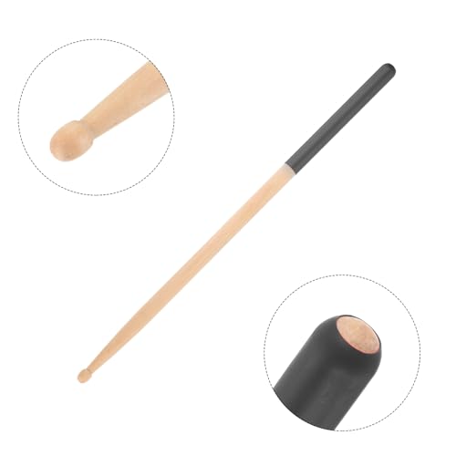 Baquetas de Madera de Arce 5A con Grip Antideslizante negras par miniatura 4