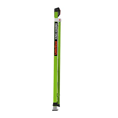 Little Giant Ladders, King Kombo, Technical, 8 Ft. A Frame, 14 Ft. Extension, Ground Cue, V-bar, Sure Set Feet, Fiberglass, Type 1AA, 375 lbs weight rating, (13814-074)