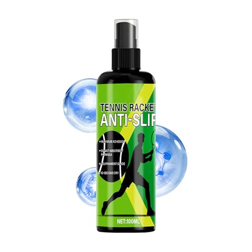 Ahuuen Spray para El Grip De La Raqueta - 100ml Productos De Mantenimiento para Raquetas | Spray Antideslizante para Raquetas | para Mujeres Hombres Principiantes Profesionales Competición