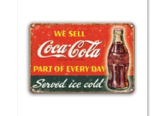 Amazon.com: MeowPrint Ice Cold Coco Cola Retro Vintage Bar Signs