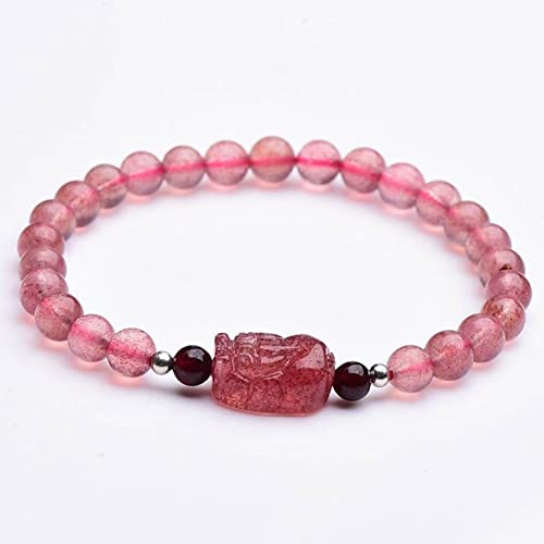 Dragon en cristal de grenat naturel et quartz fraise pour rituel chakra