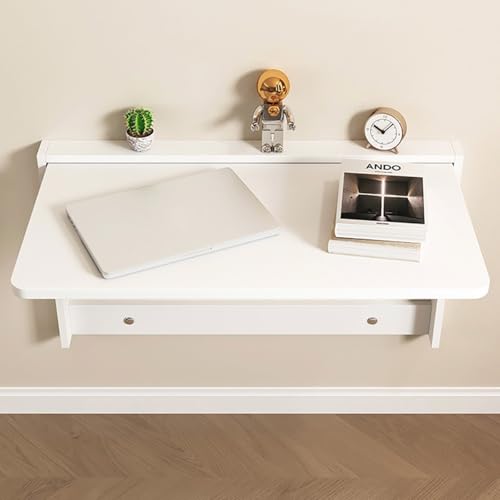 Table murale pliante à abattant compacte | Bureau suspendu rabattable - 4
