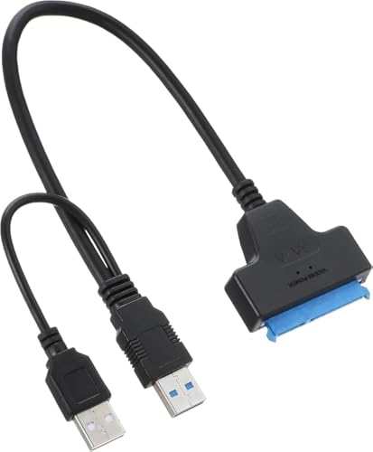Image of SANCY USB 3.0 to SATA Adapter Cable, 0.3m, 3A Fast Charging, Pure Copper with DC Port, PVC Jacket for Data Transfer & Charging