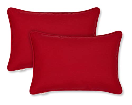 Austin Horn Classics Sunbrella Cherry Red Corded-Edge Boudoir Pillow 13