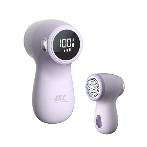 S.I.C Quitapelusas Eléctrico, Quitapelusas Portátil, Recargable, Ergonómico, Compacto, Fácil de Limpiar, Eficiente, Ideal para Ropa y Tejidos Delicados (Morado)