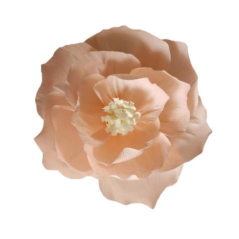 Namzi 3Pcs 12in Crepe Paper Flowers Decoration for Wall, Flowers for Wedding Decor,Flower Backdrop Decor,Baby Shower,Birthday Party,Photo Backdrop,Archway Decor, Nursery Wall Decor?Peach Color