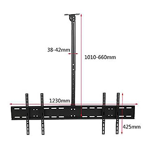 Support TV mural inclinable pour double écran 14-40 pouces et montage au plafond - 3