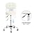 Rolling Swivel Stool Chairs with Back Wheels Height Adjustable PU Leather Massage Chairs Round Stools with Wheels for Medical Clinic Salon Home Office Hobby Desk Beige
