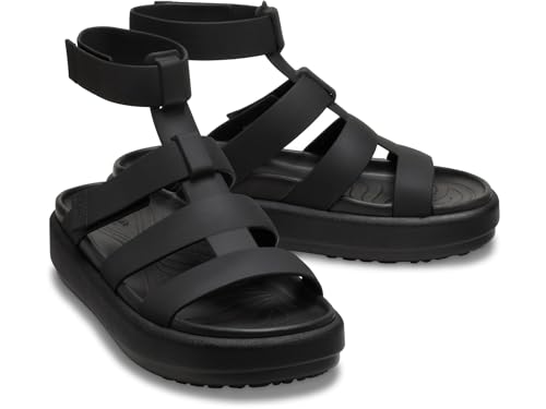 Crocs Women's Brooklyn Luxe Gladiator Platform Sandals, Black