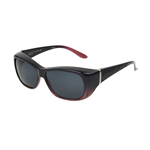 Dioptics Women's Solar Shield-Laura Rectangular Fits Over Sunglasses