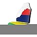 Produktbild Sobre-mesa Karte Und Flagge Von Mauritius Autositzbezüge Komplettsatz Von 1, Fahrzeugsitzschutz Fit Auto, LKW, Geländewagen