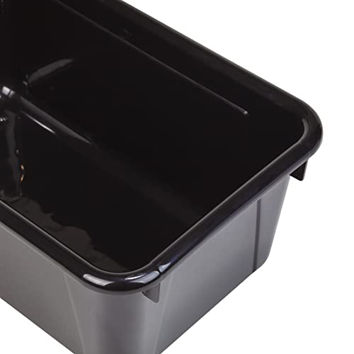 Image of Storex Small Cubby Bin, 7.8 x 12.2 x 5.1 Inches, Black, 5-Pack (62466E05C)