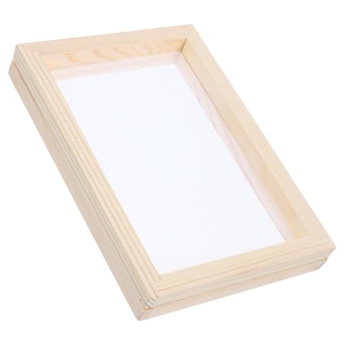 IWOWHERO DIY Picture Frame Kit Paper Making Wood Frame Paper Crafting Screen Wood Art Material Package