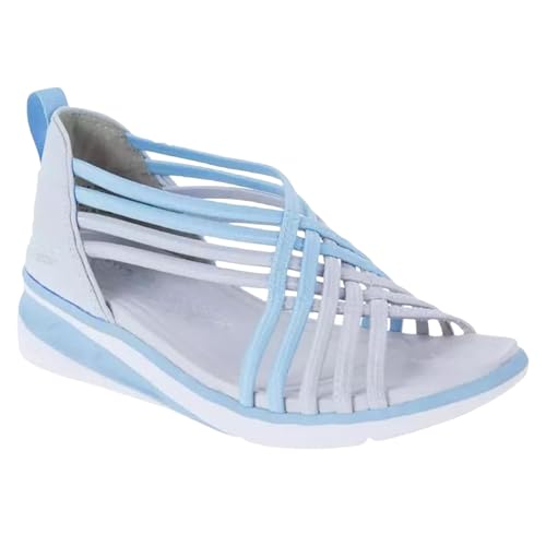 Gladiator Sandals for Women Multi-Strap Platform Wedges Wide Width Zipper Slippers Beach Outdoor Walking Roman Shoes