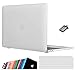Produktbild INESEON Hülle 2018 2019 2020 MacBook Air 13 (A1932/ A2179/ A2337 M1), Ultra Dünner Plastik Hartschale Case + EU Tastaturschutz + USB C Adapter für MacBook Air 13 Zoll mit Touch ID, Matt Transparent