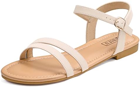IDIFU Women's Flat Sandals Dressy Summer Strappy Sandals Open Toe...