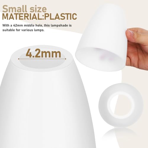 Image of Yardwe 2 Pack Flat Lamp Shade Replacement Plastic Lamp Shades with 42Mm Opening Small Shade for Ceiling Wall Light Indoor Light Cover 4.52 X 3.93 X 3.93 in