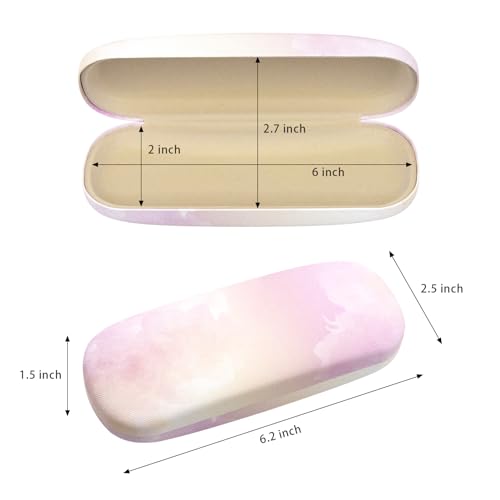 Image of 3 Pack Glass Cases Hard Shell, Portable Hard Eyeglasses Case Linen Fabrics Eyeglass Organizations for Women Girls