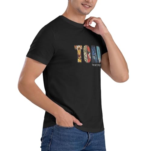Toad The Music Wet Sprocket Shirt Men's Crew Neck T-Shirt Cotton Tees Lightweight Tee for Daily Casual Black4