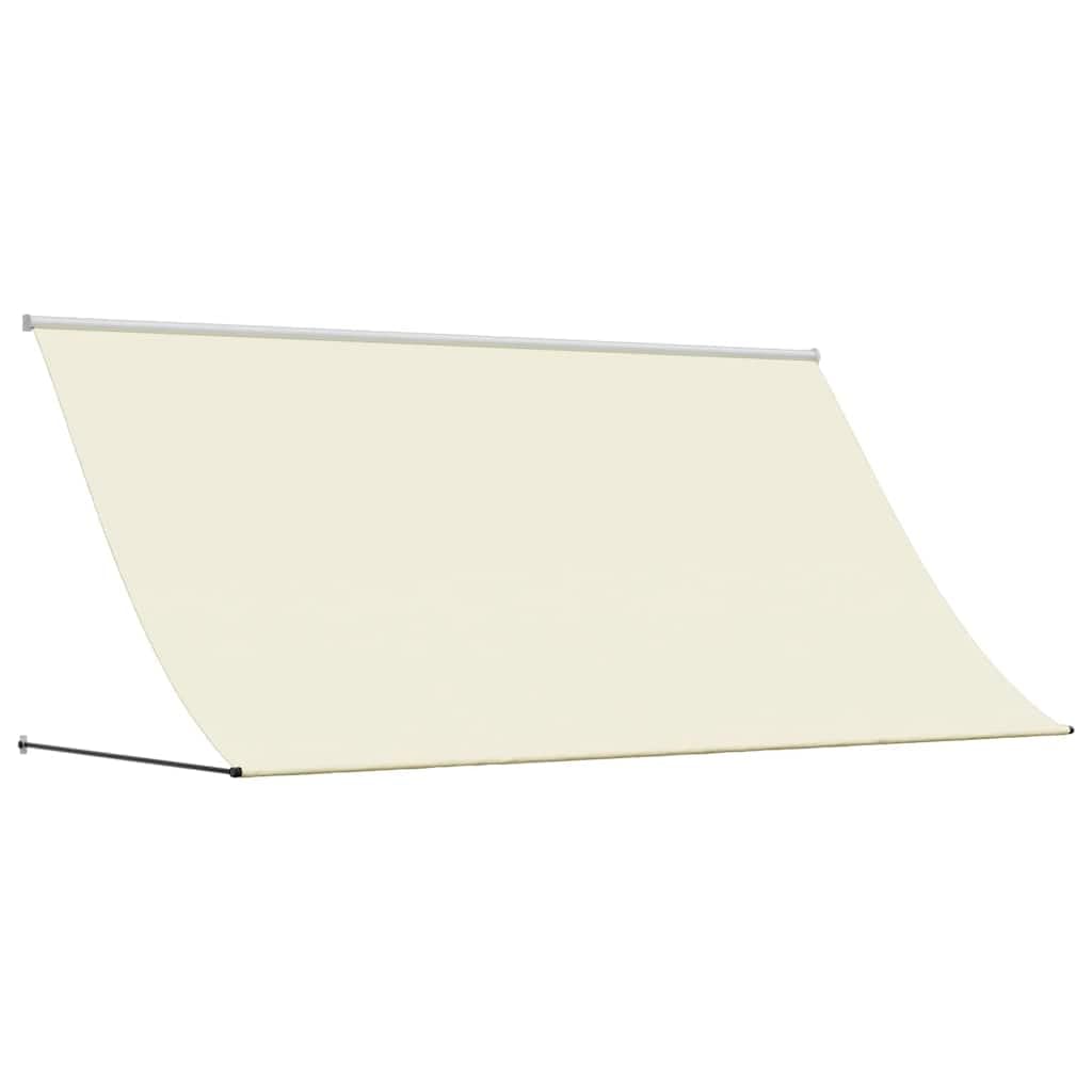 vidaXL Retractable Awning-Cream 300x150cm UV-Resistant Fabric/Steel Frame, Wall-Mounted Sunshade for Patio/Yard/Outdoor Spaces