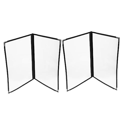 NAMOARLY High Transparency Drink Menu Covers 2pcs PVC Menu Covers Replacement Sheets for Restaurant Cafe Bar