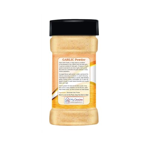 Image of Desire Dehydrated Garlic Powder, 100g | No Additives, Ideal for Cooking, Seasoning, and Baking | Natural Flavor Enhancer