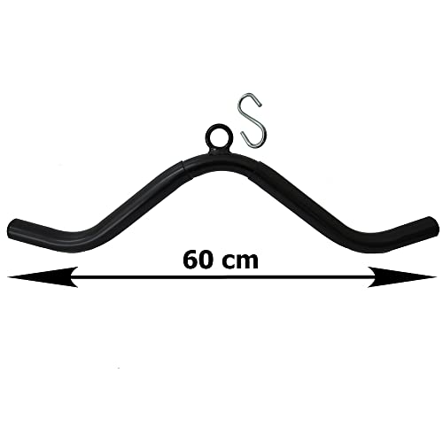 Puxador Barra W Curva Academia com Gancho S