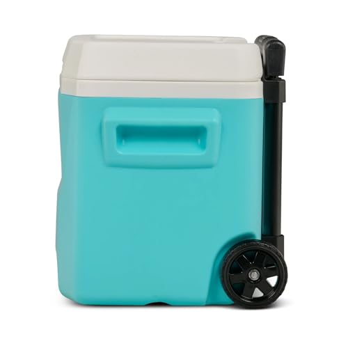 Image of Cooler Hard-Sided Ice Chest, Portable Insulated Cooler with Wheels, Telescoping Handle, Cool Riser Tech, Leak-Resistant