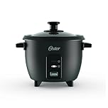 Oster 6-Cup Rice Cooker, Small Electric Rice Maker, Automatic Keep Warm, Nonstick Inner Pot, Black