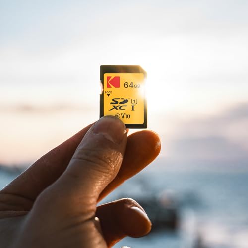 Image of KODAK 64GB 10-Pack SDXC Card, UHS-I U1 V10 Premium, up to 85MB /s Read Speed, for Full HD Video and High-Resolution Pictures, Compatible with SDXC Standard (10-Pack)