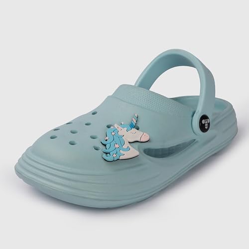Image of toothless Kids Girls Clogs | Lightweight & Waterproof Slip-On Clogs with Backstrap | Anti-Skid Sole | Cute & Comfy Footwear for Indoor & Outdoor Play