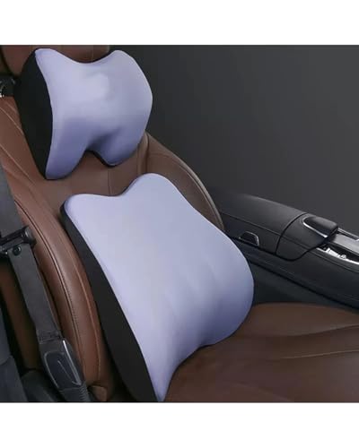 cojín lumbar coche Reposacabezas Y Soporte Lumbar Algodón Viscoelástico Para Chery Jetour Traveller T2 Repuestos Para Vehículos Accesorios Para El Interior Automóvil Cojín Soporte Lumbar(Blue)