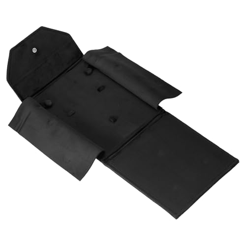 PATIKIL Pasta de caixa de joias de veludo, caixa de colar, estojo de exibição de joias de pérolas, bolsa de presente para mulheres, anéis, pulseiras, brincos, preto