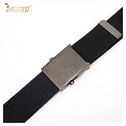 JASGOOD 3 Pack Unisex-Adult Military Web Belt Canvas Web Belt for Men Adjustable Cloth Fabric Belt with Metal Buckle3