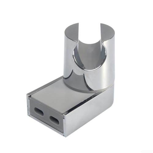 Soporte de pared ajustable para cabezal de ducha con soporte deslizante en cromo pulido ABS para ducha de mano o pulverizador de bidé, incluye tornillos y tubos de expansión, resistente y deslustre