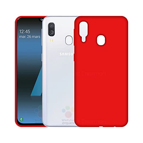 Image of Case Creation Luxurious OG Series for Samsung A40 Case Cover,Anti-Dirty Slim Case Frosted Matte Cute Candy TPU Raised Bezel (Splash of Color) Back Cover for Samsung Galaxy A40 - Glamour Red