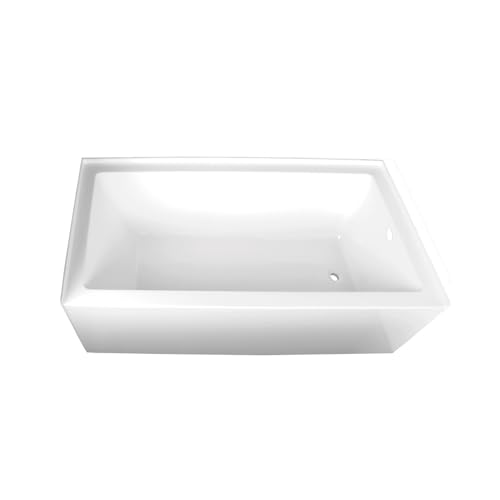 Image of Aqua Eden VTAP603222R 60-Inch Acrylic 3-Wall Alcove Tub with Right Hand Drain Hole, White