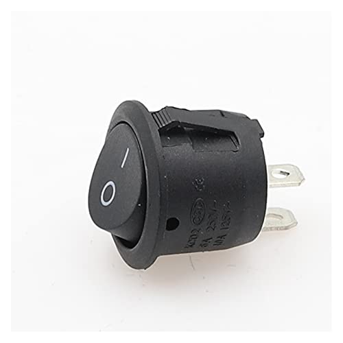 Interrupteur à bascule circulaire SPST avec contact autobloquant 6A 250V - 2