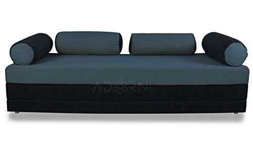 Image of Adorn India Easy Deewan Cumbed(Dark Grey & Black)